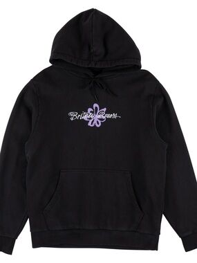 Welcome Britney Spears Black Graphic Hoodie with Purple Accent XL